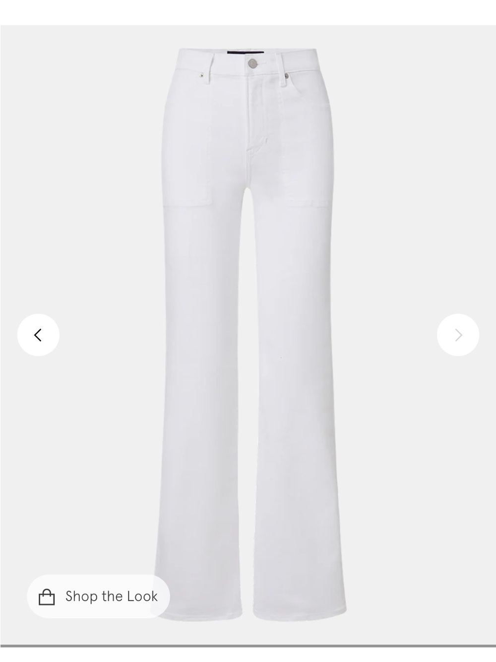 NWT Veronica Beard Crosbie Wide Leg Patch Pocket Jeans - Picture 4 of 4